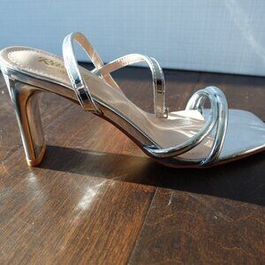 Brand-New Silver Heels - Size 6.5